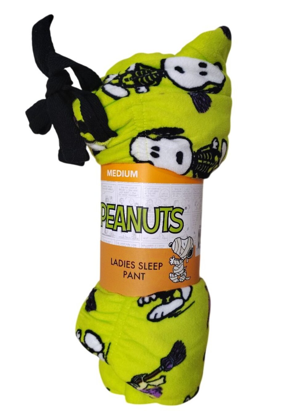 Peanuts Womens Medium Snoopy Halloween Skeleton Sleep Lounge Pants
